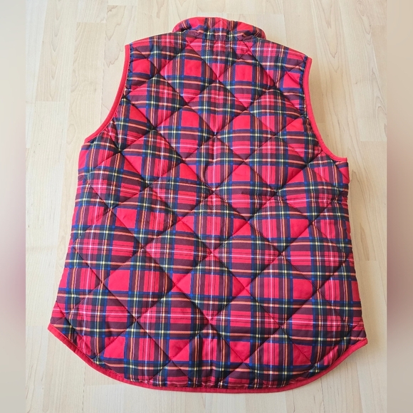 J. Crew plaid tartan puffer vest size small - Picture 4 of 9